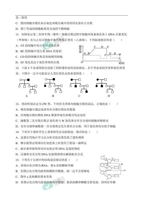 陕西省西安市长安区2022 2023学年高二上学期期末考试生物（理）试卷正确云资源