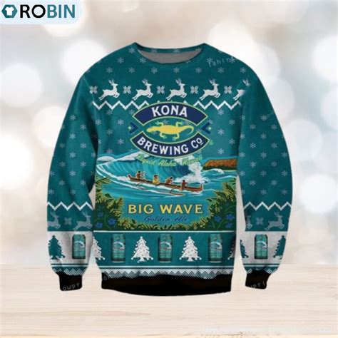 Kona Brewing Big Wave Golden Ale Ugly Sweater Party RobinPlaceFabrics