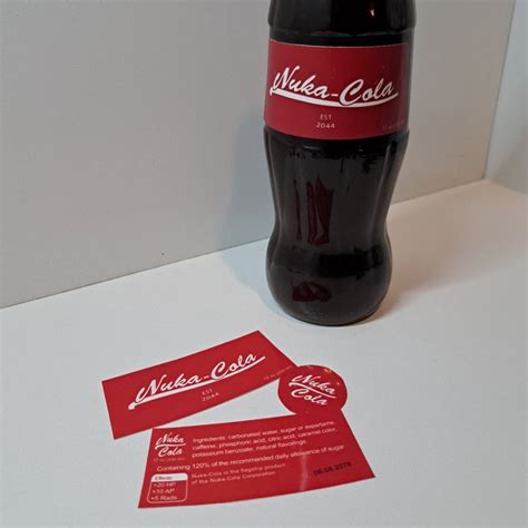 Nuka Cola Label Quantum Cola Fallout For Fans Sticker Label Fan Art