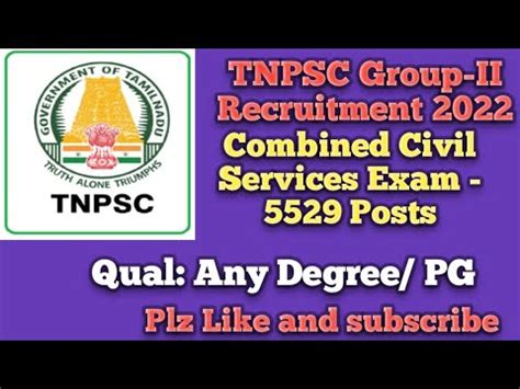 TNPSC Group II Recruitment 2022 Combined Civil Services Exam 5529