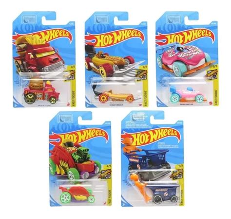 Série Fast Foodie Main Line 2021 5 Miniaturas Hot Wheels Parcelamento sem juros