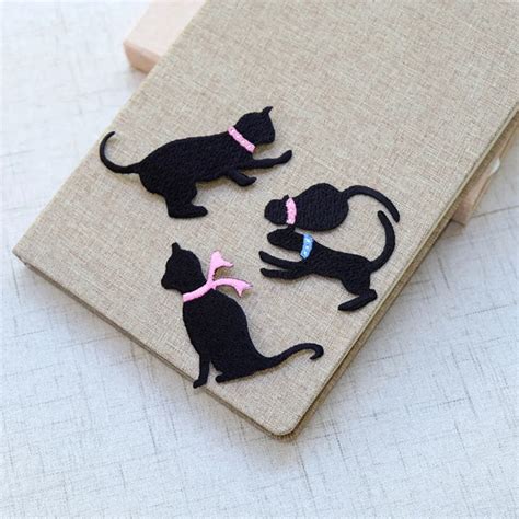 Small Black Cat Patches For Clothing Badges On Clothes Iron On Patches