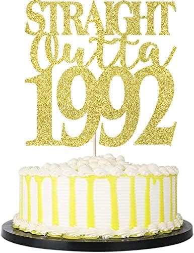 Palasasa Straight Outta 1992 Cake Topper Gold Glittery