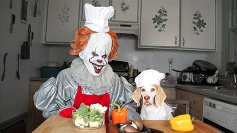 Pennywise And Dog Cook Dinner Together Funny Dog Maymo