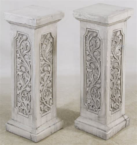 Cast Plaster Of Paris Architectural Pedestals Lot 285