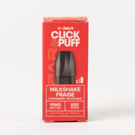 Pod Click Puff X BAR Milkshake Fraise