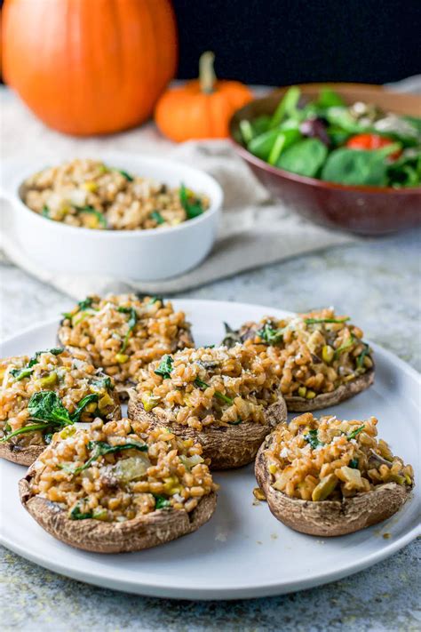 Stuffed Portobello Mushroom Caps | DIshes Delish