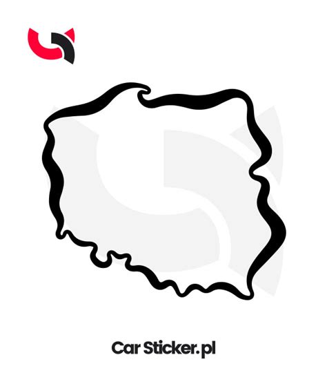 Naklejka Mapa Polski Obrys Na Samoch D Lub Motor Sklep Carsticker Pl