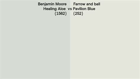 Benjamin Moore Healing Aloe Vs Farrow And Ball Pavilion Blue