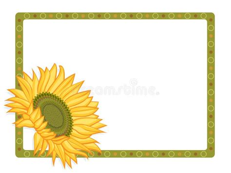 Country Sunflower With Border Stock Vector - Illustration of ...