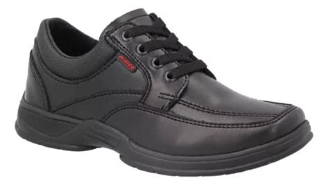 Zapato Escuela Oi606556 Negro Logo Ojal Metal Meses sin interés