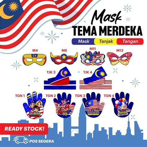 Topeng Merdeka Viral Topeng Tanjak Tiara Tangan Shopee