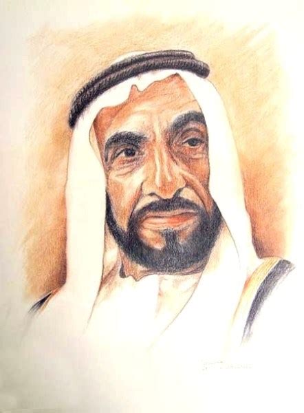 H H Sheikh Zayed Al Nahyan Pencil