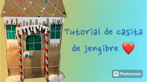 Casita De Jengibre Hecha Cart N Armable Manualidades Navidad Youtube