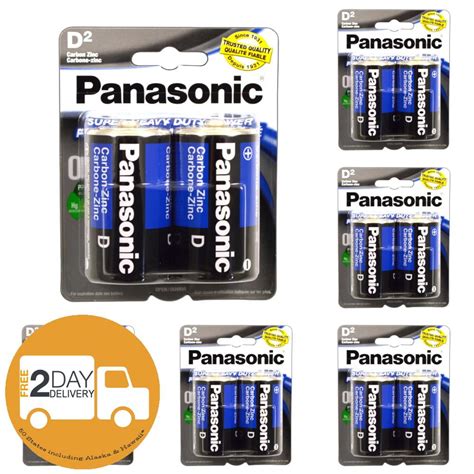 12 Pcs Size D Panasonic Batteries Super Heavy Duty Power Zinc Carbon Battery 15v