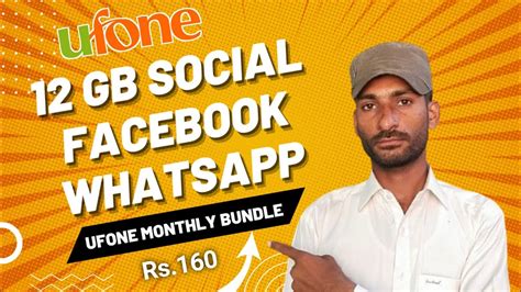 Ufone Monthly Social Packages 12 GB FB W A Only Rs 160 Me Retailer