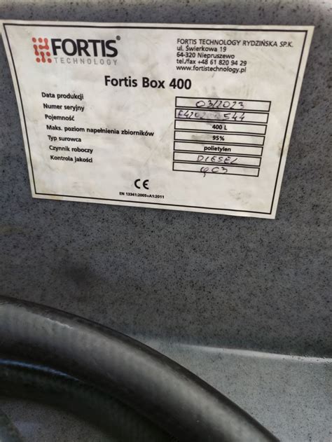 Zbiornik Na Paliwo Mauzer L Fortis Box Dystrybutor Raciechowice Olx Pl