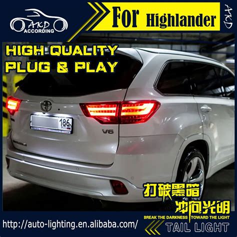 AKD Car Styling Tail Lamp For Toyota Highlander Tail Lights 2015 2016