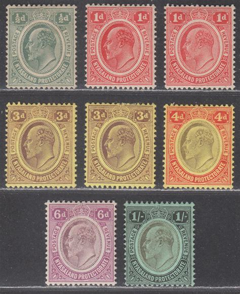 Nyasaland Protectorate Kevii Set To Sh Mint British