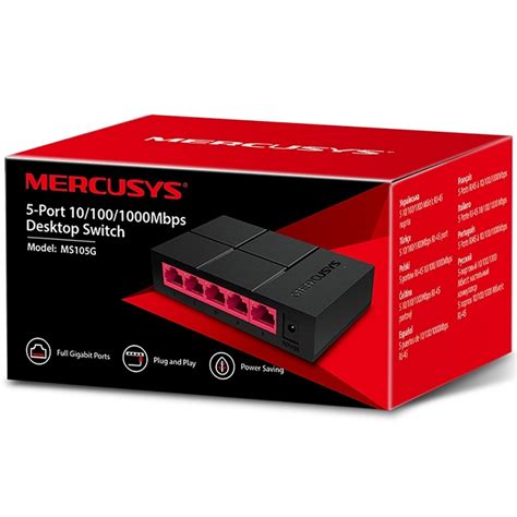 Switch 5 Puertos Mercusys MS105G Gigabit 10 100 1000 Mbps XtremeTecPc