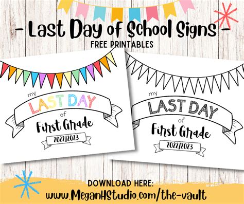 Last Day Of School Signs Archives Meganhstudio Worksheets Library