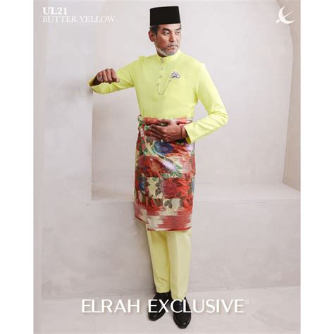 Free Sampin Baju Melayu Butter Yellow N Ultimate Elrah