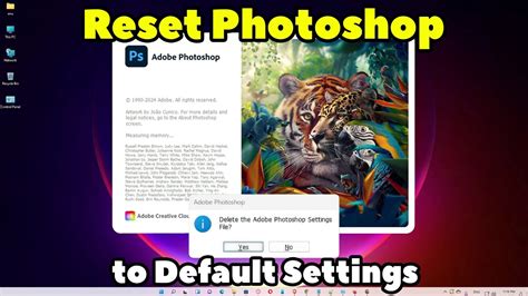 How To Reset Adobe Photoshop 2024 To Default Settings YouTube