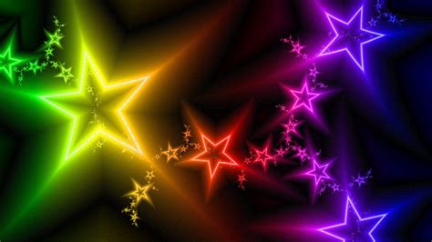 Neon Star Wallpaper