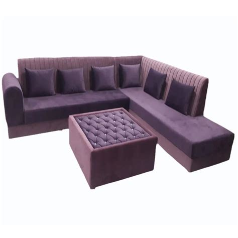 Wooden Velvet 6 Seater L Shape Sofa Set At 35000 Set In Nagpur ID