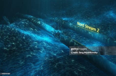 closeup   destroyed nord stream  oil pipeline underwater high res