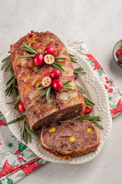 Premium Photo Terrine Of Pork With Pistachios Cherries And Chicken