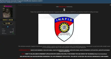 Data Polri Dan TNI Bocor Di Dark Web