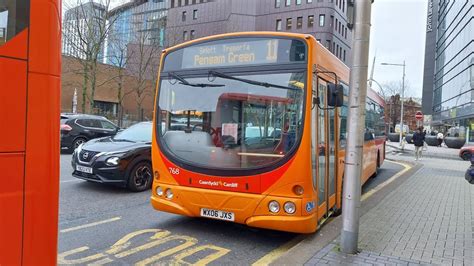 HOLD GEARS THRASH Cardiff Bus Scania L94UB Wright Solar On Route 96