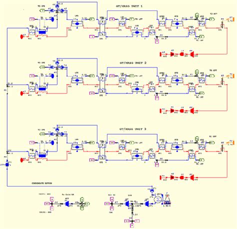 A schematic diagram of the MARAFIQ CCGT power plant. | Download ...