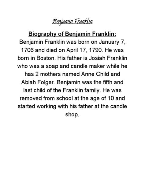 Benjamin Franklin | PDF | Benjamin Franklin