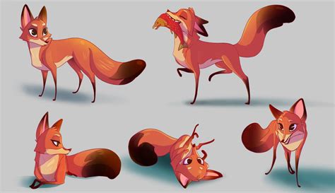 Concept fox, on ArtStation at https://www.artstation.com/artwork/kDo2wn | Анимация, Персы, Животные