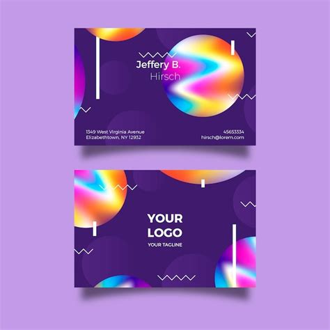 Free Vector | Colorful business card template