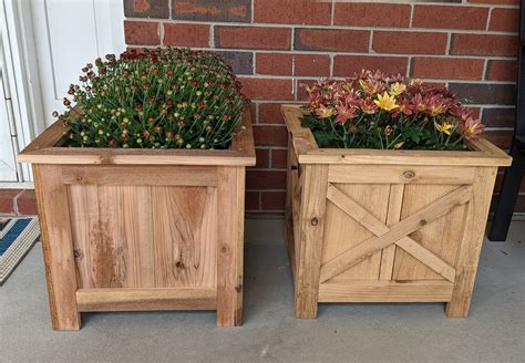 Custom Cedar Planter Boxes Shaker Style Planter Etsy