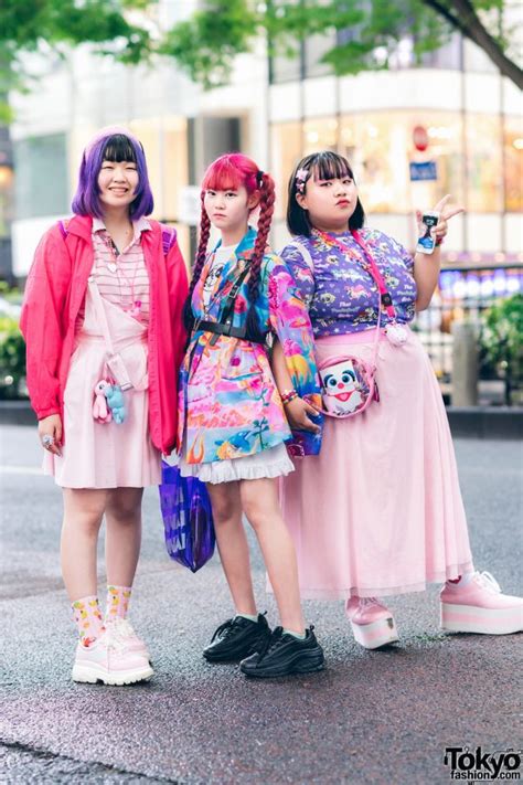 Kawaii Harajuku Street Styles w/ Colorful Hair, PUNYUS, Kobinai, ACDC ...