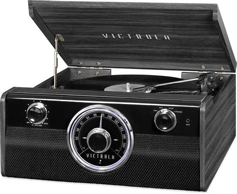 Victrola Wood Metropolitan Mid Century Modern Bluetooth Record Player