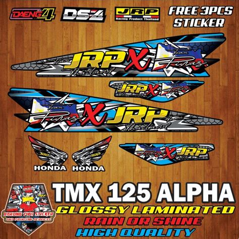 Honda Tmx 125 Alpha Jrp X Team Pinas Decals Laminated Shopee Philippines