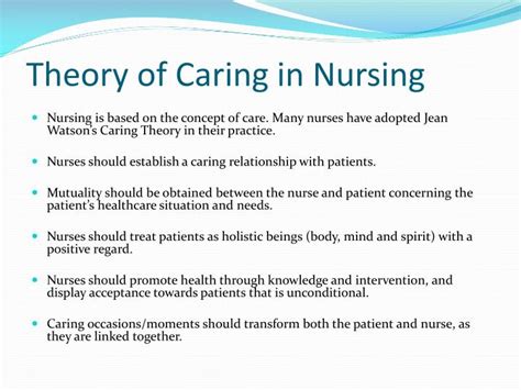 Ppt Jean Watson’s Theory Of Caring Powerpoint Presentation Id 6635334