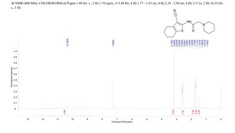 1 Piperidineacetamide N 3 Cyano 4 5 6 7 Tetrahydrobenzo B Thien 2 Yl