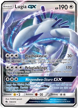 Lugia GX 159 214 Wert Bild Künstler Seltenheit Pokemonkarte de