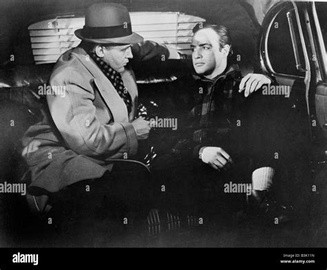 ON THE WATERFRONT 1954 Columbia film with Rod Steiger at left and ...