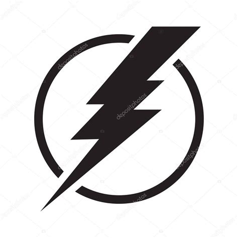 Rayo elemento de diseño del logotipo del vector de energía eléctrica