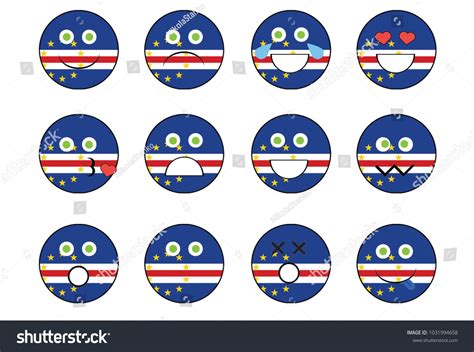 Set Cape Verde Emoji Stock Illustration 1031994658 | Shutterstock | Stock illustration ...