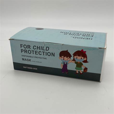 Disposable Protective Mask Kids Black-Black (60boxes/cs) HENGD – CK ...