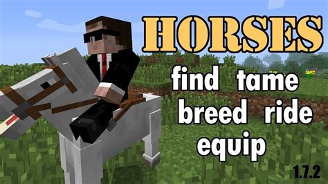 How To Tame And Breed Horses In Minecraft Any Version Youtube