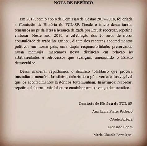 Nota De RepÚdio